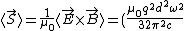\langle\vec{S}\rangle=\frac{1}{\mu_0}\langle\vec{E}\times\vec{B}\rangle=(\frac{\mu_0q^2d^2\omega^2}{32\pi^2c})\frac{\sin^2 {\phi}}{r^2}\hat{r}
